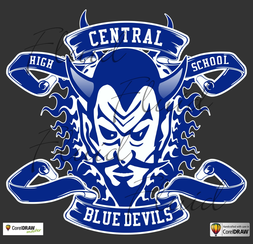 Blue Devils Mascot Fluid Designs Inc.